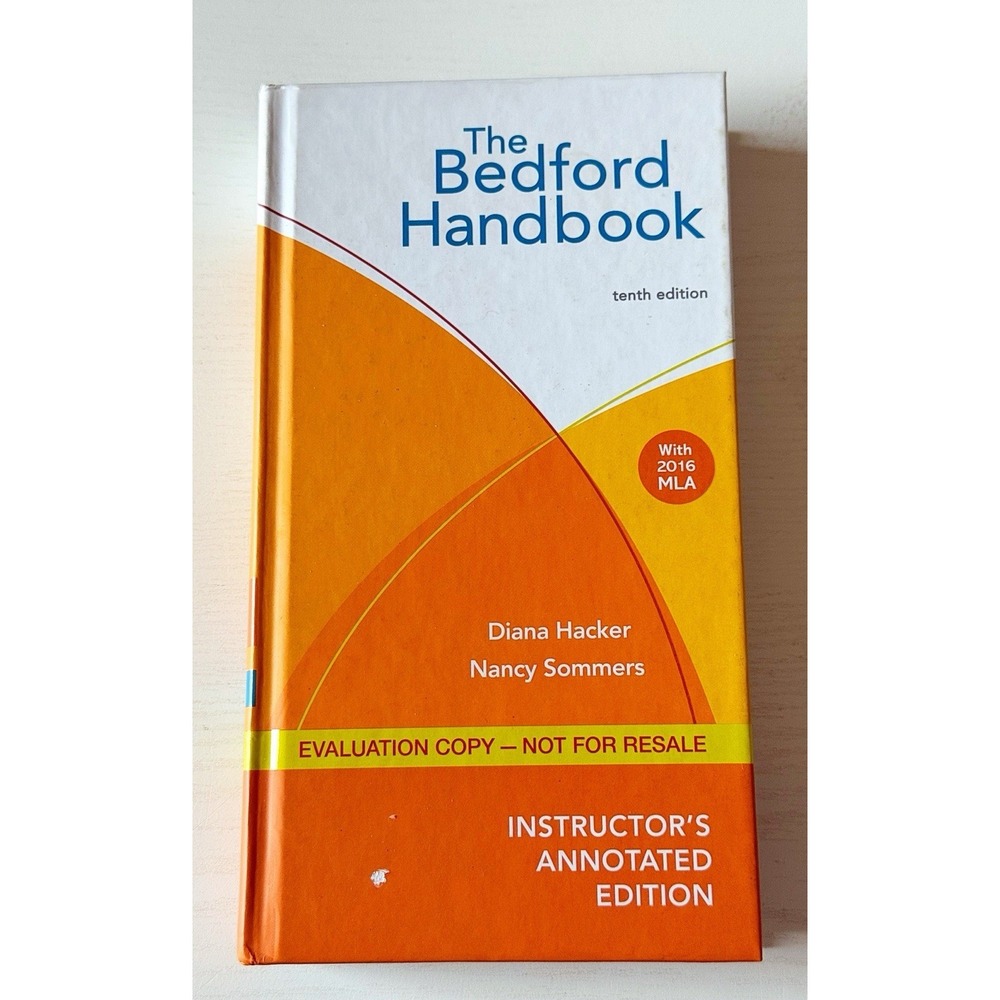 Bedford Handbook by Diana Hacker and Nancy Sommers (2016, Trade Paperback)